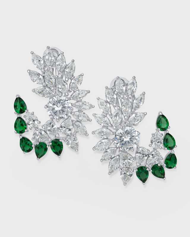 Multi-Cut Swirl Cubic Zirconia Clip-On Earrings
